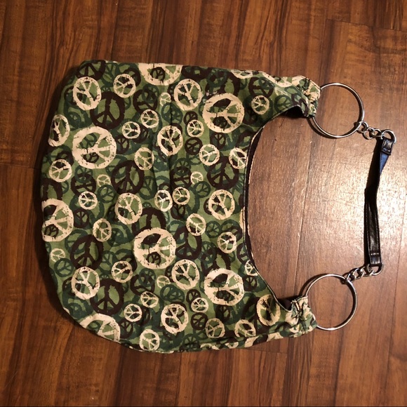 AWESOME VINTAGE BOHO PEACE BAG W/ MAGNETIC CLOSURE - Picture 4 of 4